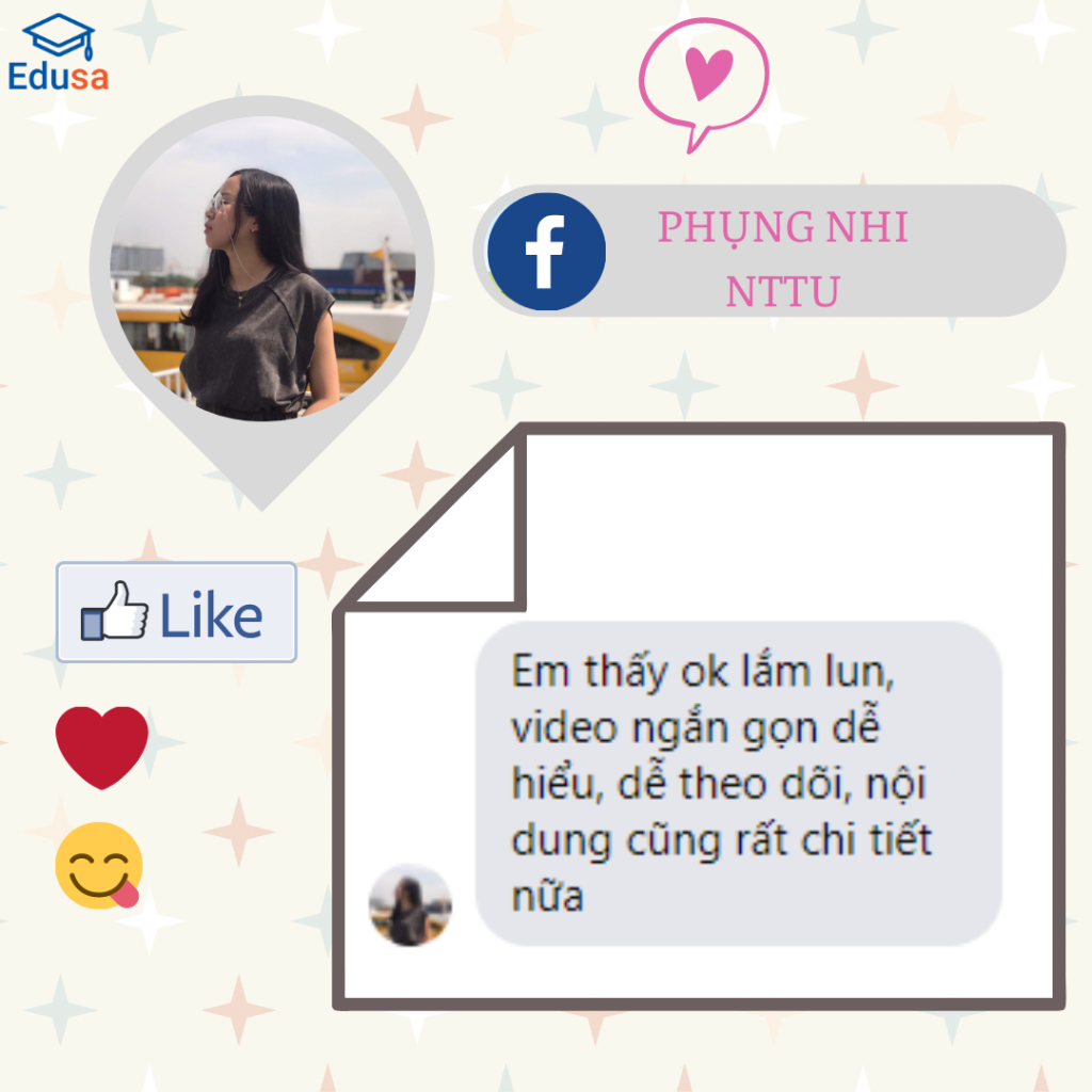 Phụng Nhi của trường ĐH Nguyễn Tất Thành hài lòng về khóa MOS ONLINE 100%